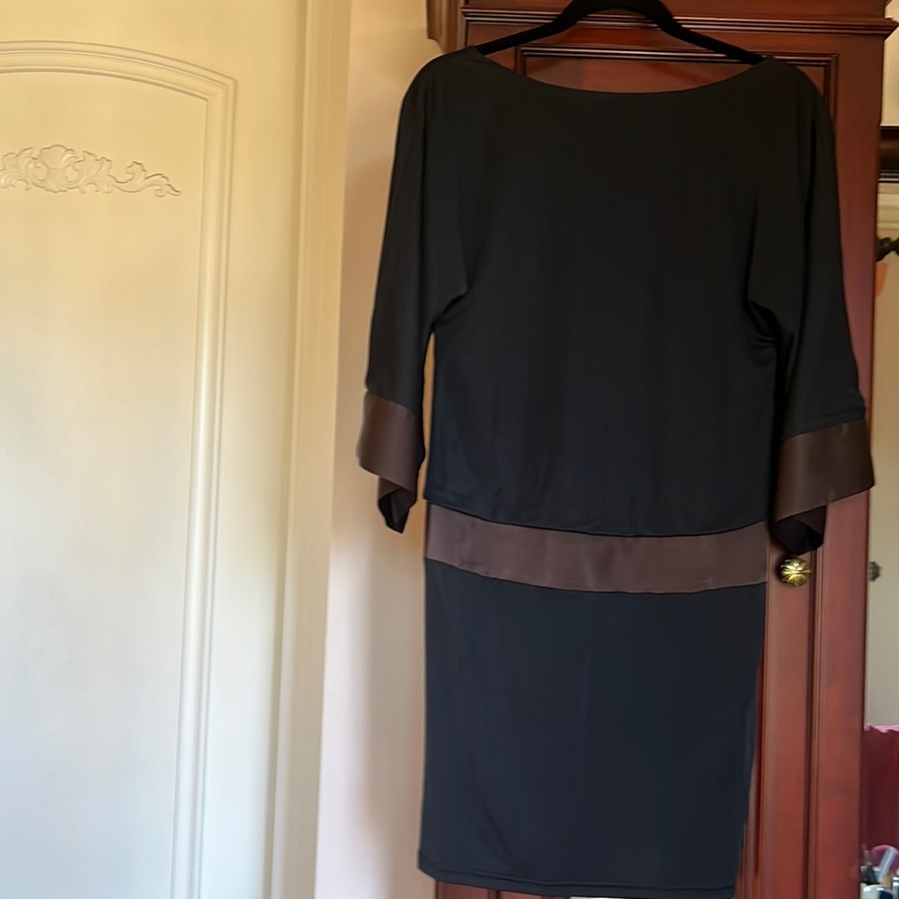 Black dress with open V-shaped back